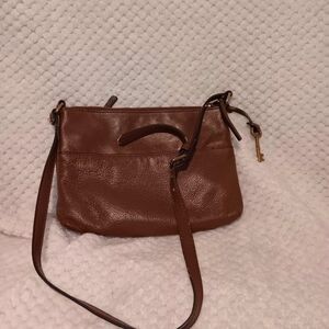 Fossil Brown Leather Shoulder Bag